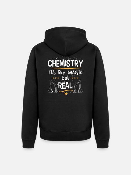 Chimico Chimico Chimico Chimico di laboratorio - Felpa con cappuccio ecologica premium unisex - nero