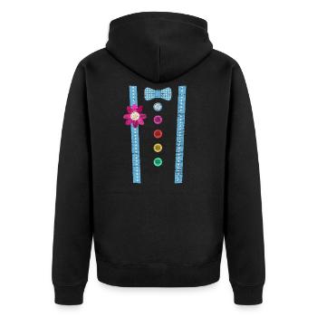 Costume de clown - Veste à capuche bio Premium Unisexe - noir - Dos - Nico (187cm)