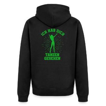 Tanzen Feiern Party Musik Diskothek - Unisex Premium Bio Zip Hoodie - Schwarz - Hinten - Nico (187cm)