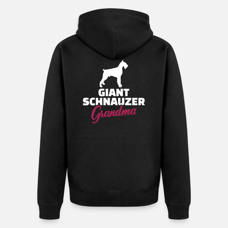 schnauzer géant - Veste à capuche bio Premium Unisexe - noir