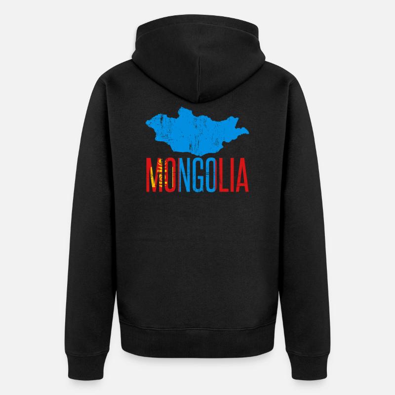 Mongolie - Veste à capuche bio Premium Unisexe - noir