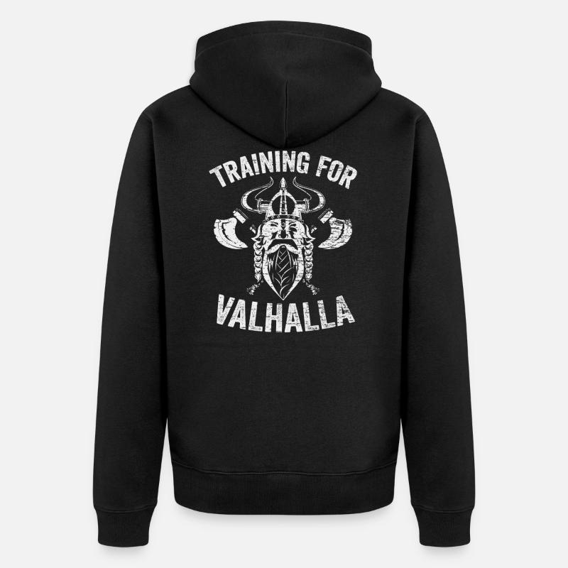 Vikings Valhalla - Veste à capuche bio Premium Unisexe - noir