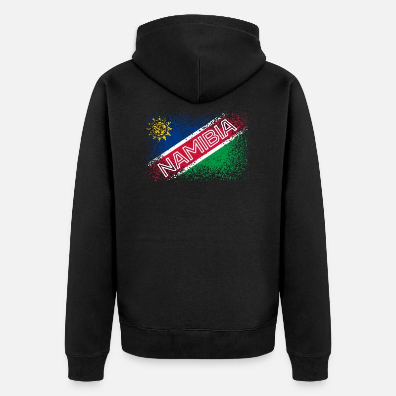 Namibia - Unisex Premium Bio Zip Hoodie - Schwarz