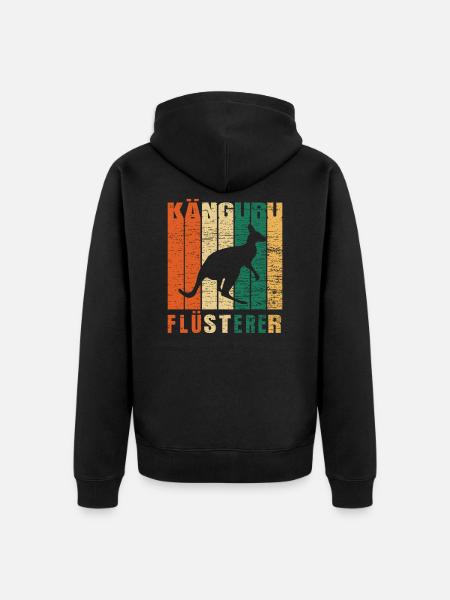 Känguru Flüsterer - Unisex Premium Bio Zip Hoodie - Schwarz