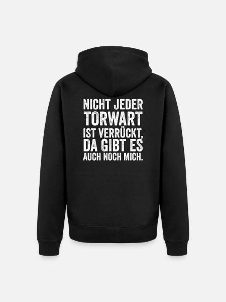 Torwart - Unisex Premium Bio Zip Hoodie - Schwarz