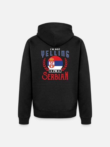 Serbia - Unisex Premium Organic Zip Hoodie - black