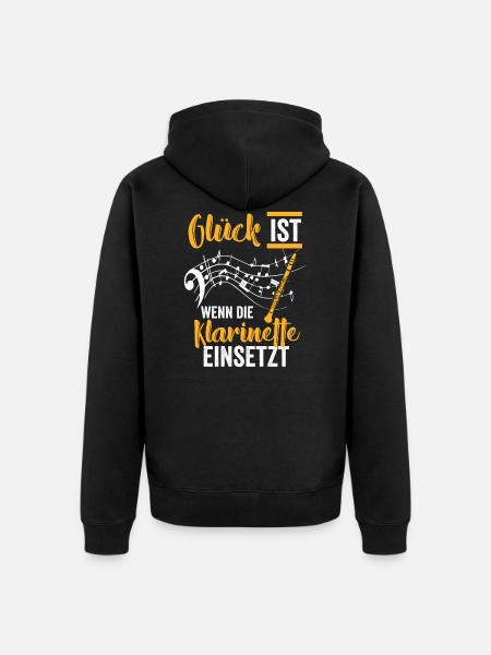 Klarinette Komponist - Unisex Premium Bio Zip Hoodie - Schwarz