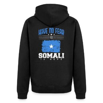Somalie - Veste à capuche bio Premium Unisexe - noir - Dos - Nico (187cm)