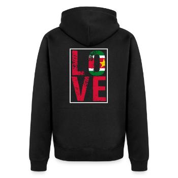 suriname - Veste à capuche bio Premium Unisexe - noir - Dos - Nico (187cm)