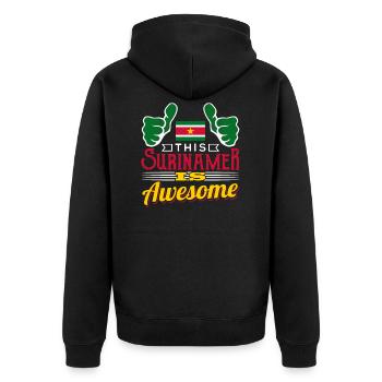 suriname - Veste à capuche bio Premium Unisexe - noir - Dos - Nico (187cm)