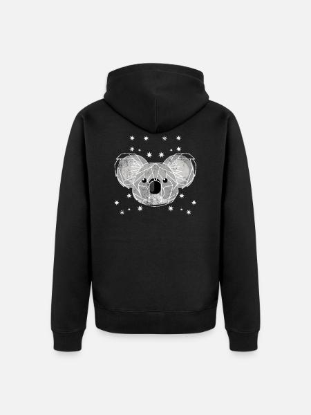 Koala Conservation - Unisex Premium Organic Zip Hoodie - black