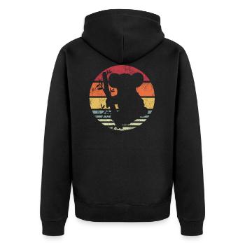 Koala Koalabär - Veste à capuche bio Premium Unisexe - noir - Dos - Nico (187cm)