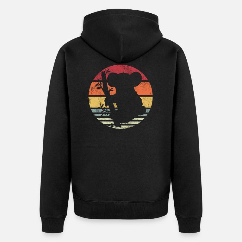 Koala Koalabär - Veste à capuche bio Premium Unisexe - noir