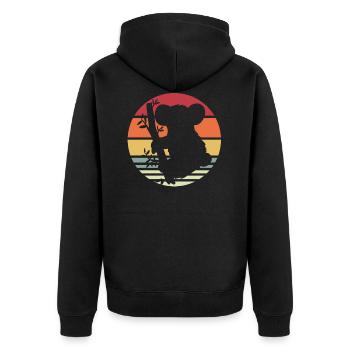 Koala - Veste à capuche bio Premium Unisexe - noir - Dos - Nico (187cm)