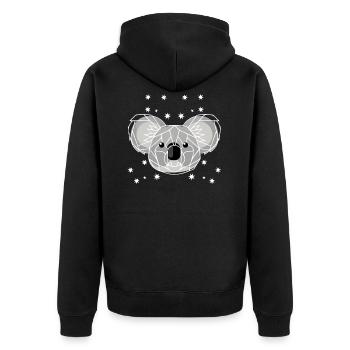 Koala Australie - Veste à capuche bio Premium Unisexe - noir - Dos - Nico (187cm)