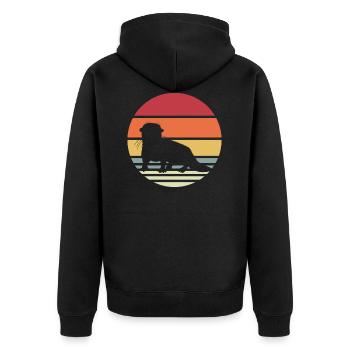 Otter Sea Otter - Unisex Premium Organic Zip Hoodie - black - Back - Nico (187cm)