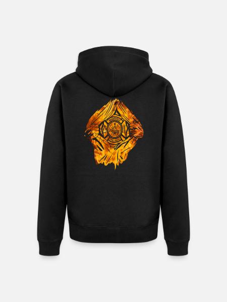 fire Department - Unisex Premium Organic Zip Hoodie - black