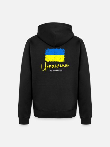 Ukraine - Unisex Premium Organic Zip Hoodie - black
