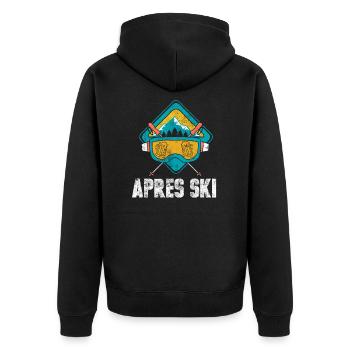 Apres ski - Veste à capuche bio Premium Unisexe - noir - Dos - Nico (187cm)