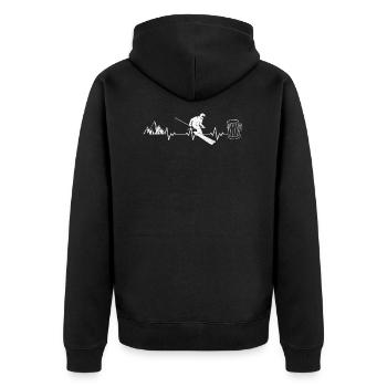 Apres ski - Veste à capuche bio Premium Unisexe - noir - Dos - Nico (187cm)
