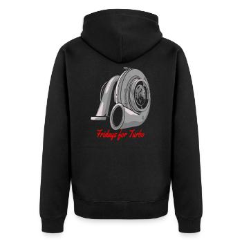 Vendredi pour Turbo - Veste à capuche bio Premium Unisexe - noir - Dos - Nico (187cm)