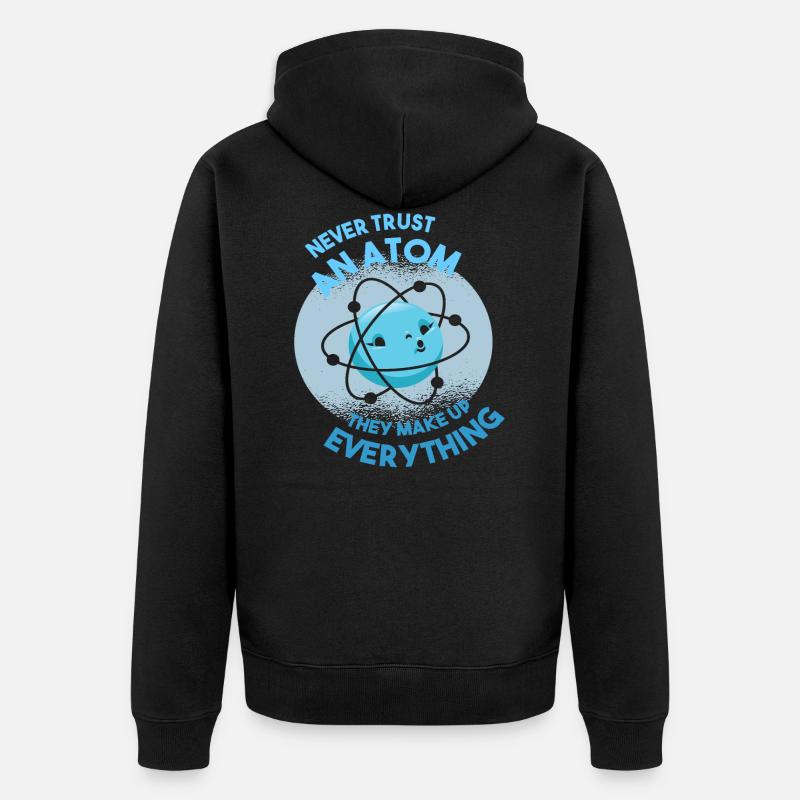 Atom science - Unisex Premium Organic Zip Hoodie - black