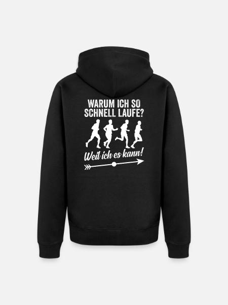 Läufer - Unisex Premium Bio Zip Hoodie - Schwarz