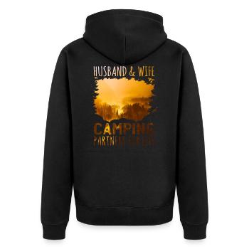 Camping Couple - Veste à capuche bio Premium Unisexe - noir - Dos - Nico (187cm)
