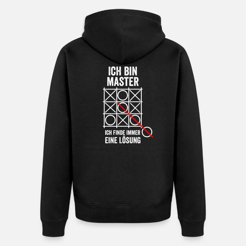Master Studium Student - Unisex Premium Bio Zip Hoodie - Schwarz