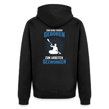 Kanu Kanusport - Unisex Premium Bio Zip Hoodie - Schwarz - Hinten - Nico (187cm)