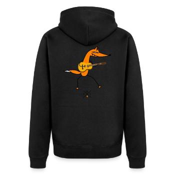 Smart Guitarist- Fox - Unisex Premium Organic Zip Hoodie - black - Back - Nico (187cm)