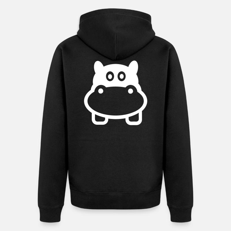hippopotame - Veste à capuche bio Premium Unisexe - noir