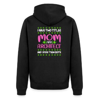 Architecte architecte fleurs maman cadeau de maman - Veste à capuche bio Premium Unisexe - noir - Dos - Nico (187cm)