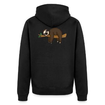 Paresseux - Veste à capuche bio Premium Unisexe - noir - Dos - Nico (187cm)