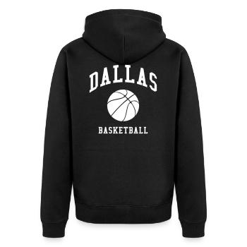 Basketball de Dallas - Veste à capuche bio Premium Unisexe - noir - Dos - Nico (187cm)