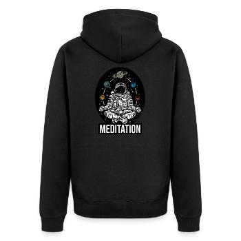 Astronaute Univers Espace Cosmos Voie Lactée - Veste à capuche bio Premium Unisexe - noir - Dos - Nico (187cm)