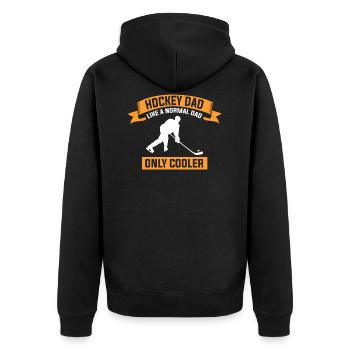 Hockey papa comme un papa normal seulement plus cool - Veste à capuche bio Premium Unisexe - noir - Dos - Nico (187cm)