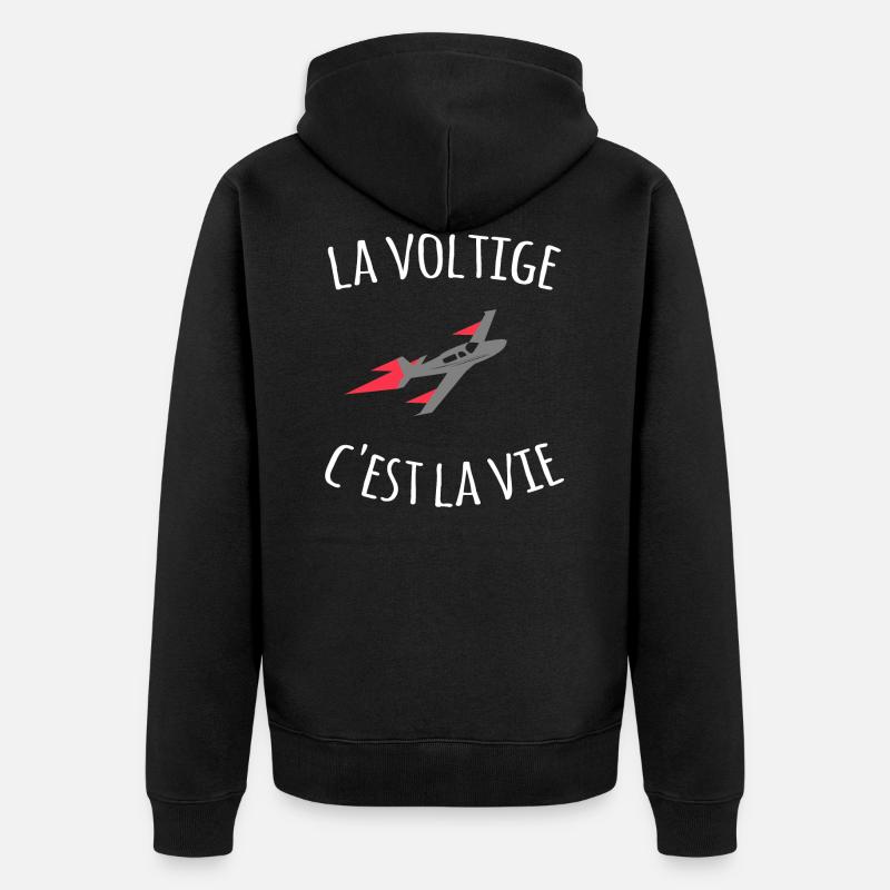 La voltige c'est la vie - Veste à capuche bio Premium Unisexe - noir