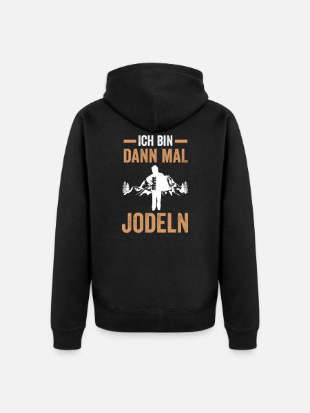 Jodler Jodelgesang Jodel Lied - Unisex Premium Bio Zip Hoodie - Schwarz