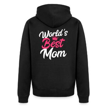 Meilleur Maman Maman Fête des mères - Veste à capuche bio Premium Unisexe - noir - Dos - Nico (187cm)