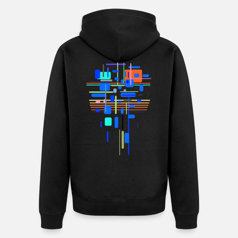 Architektur - Unisex Premium Bio Zip Hoodie - Schwarz