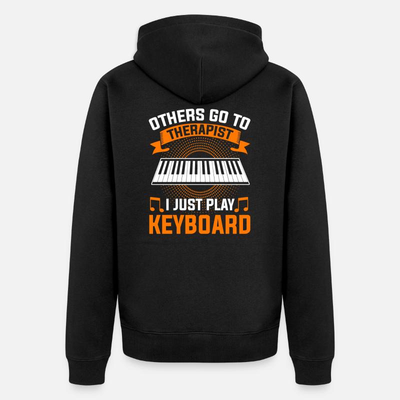 Clavier clavier clavier musiciens - Veste à capuche bio Premium Unisexe - noir