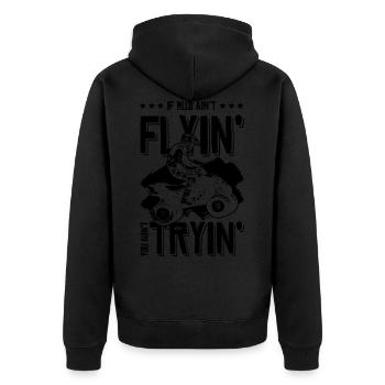 freestyle Quadrillage - Veste à capuche bio Premium Unisexe - noir - Dos - Nico (187cm)