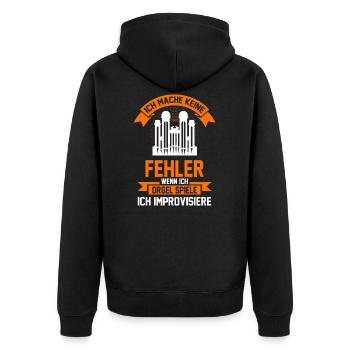 Orgel Orgelmusik Kirchenmusiker Orgeln Organist - Unisex Premium Bio Zip Hoodie - Schwarz - Hinten - Nico (187cm)