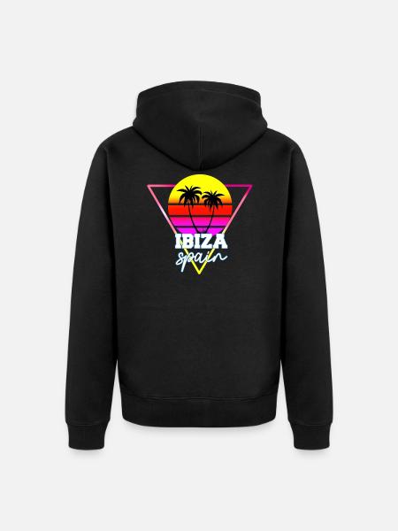 Ibiza, Spain - Unisex Premium Organic Zip Hoodie - black