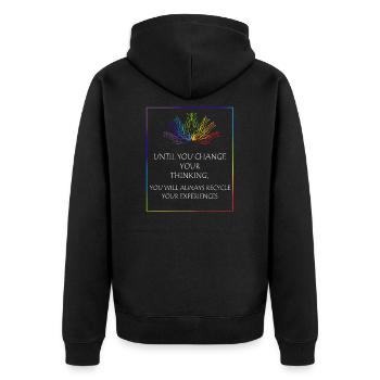 Reiki praticien spirituel Chakra Méditation - Veste à capuche bio Premium Unisexe - noir - Dos - Nico (187cm)
