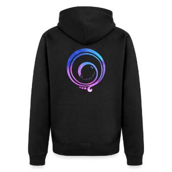Reiki Chakra Méditation spirituelle - Veste à capuche bio Premium Unisexe - noir - Dos - Nico (187cm)
