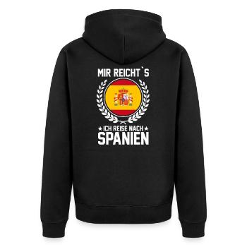 Spanien Teneriffa Spanier Spanierin Spanisch Spani - Unisex Premium Bio Zip Hoodie - Schwarz - Hinten - Nico (187cm)