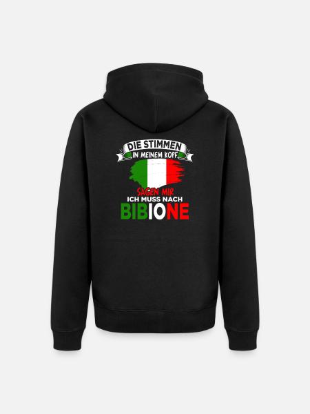 Bibione Geschenk - Unisex Premium Bio Zip Hoodie - Schwarz