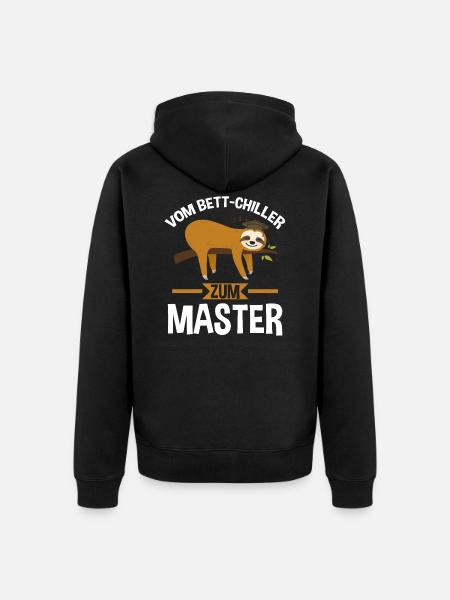 Bett Chiller Master Masterarbeit Akademiker - Unisex Premium Bio Zip Hoodie - Schwarz